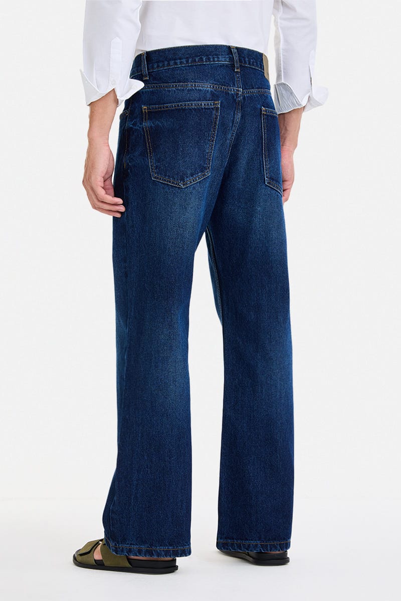 Flared Fit Washed Jeans